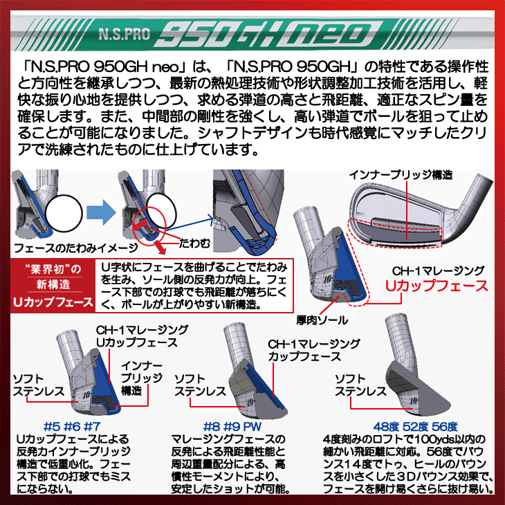 ゴールデンプリックス TR-01 アイアン 単品 (48度/52度/56度) N.S.PRO 950GH neo 右利き用【クーポン対象】【即日発送可】
