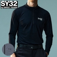 SY32 ゴルフウェア 長袖シャツ カルビコジップアップモックネックシャツ 23A004ABS【マークダウン】【クーポン対象】【ポイント5％獲得】【土日祝発送可】