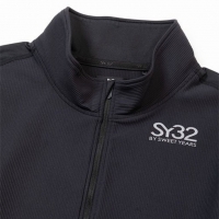 SY32 ゴルフウェア 長袖シャツ ジップアップストライプシャツ SYG23A09【マークダウン】【クーポン対象】【ポイント5％獲得】【土日祝発送可】