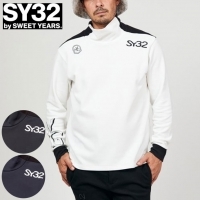 SY32 ゴルフウェア 長袖シャツ ライトストレッチハイネックシャツ SYG23A03【マークダウン】【クーポン対象】【ポイント5％獲得】【土日祝発送可】
