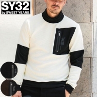 SY32 ゴルフウェア 長袖シャツ POLATECグリッドハイネックシャツ SYG23A04【マークダウン】【クーポン対象】【ポイント5％獲得】【土日祝発送可】